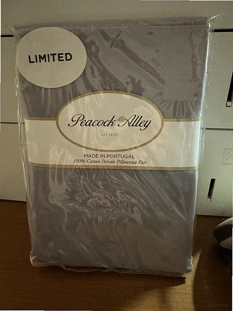 Peacock Alley 100% Cotton Percale Std Pillowcases (Pair) Gray New K10