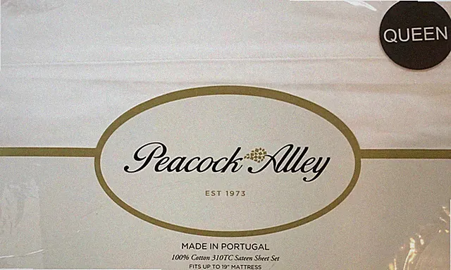Peacock Alley 310TC 100% Cotton Sateen Sheets - Queen - Made in Portugal