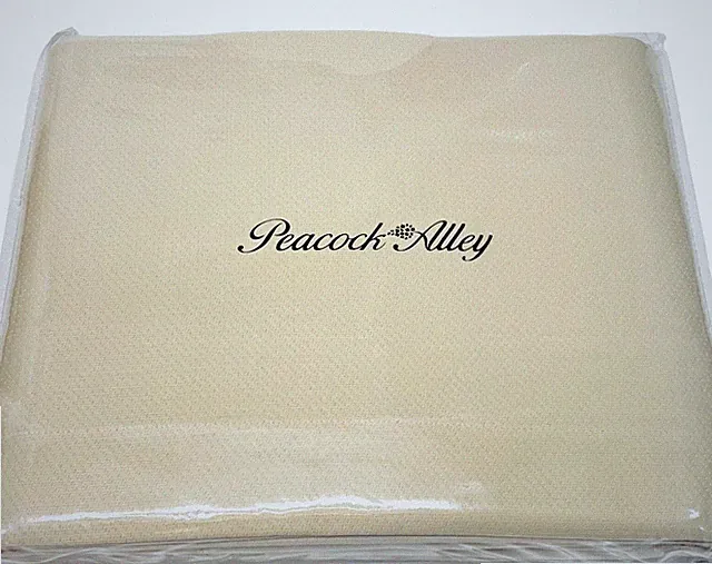 Peacock Alley 3Pc Set Coverlet Matelasse Dense Cotton Queen Angelina Beige-Gold