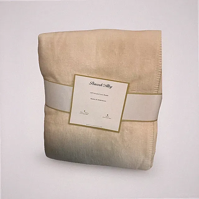 Peacock Alley Brushed Cotton Blanket - Luxury Reversible, Portugal King