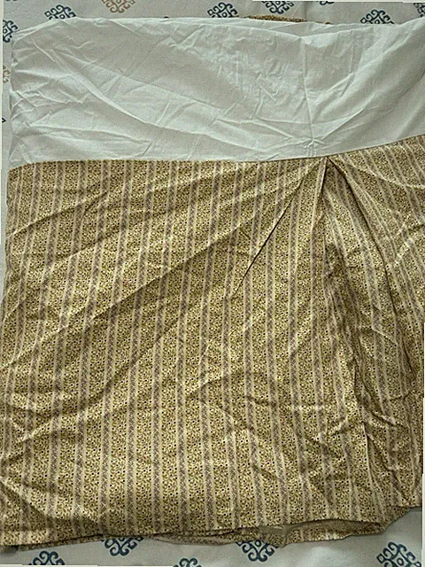 Peacock Alley Cal King Bedskirt Beige Gold Country Traditional Cottage Farmhouse