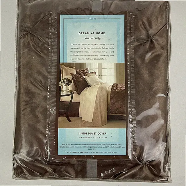 Peacock Alley Dream at Home Allure 1 King Duvet Cover 110 x 96 in Mocha Brown