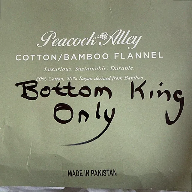 Peacock Alley King Flannel Fitted Sheet