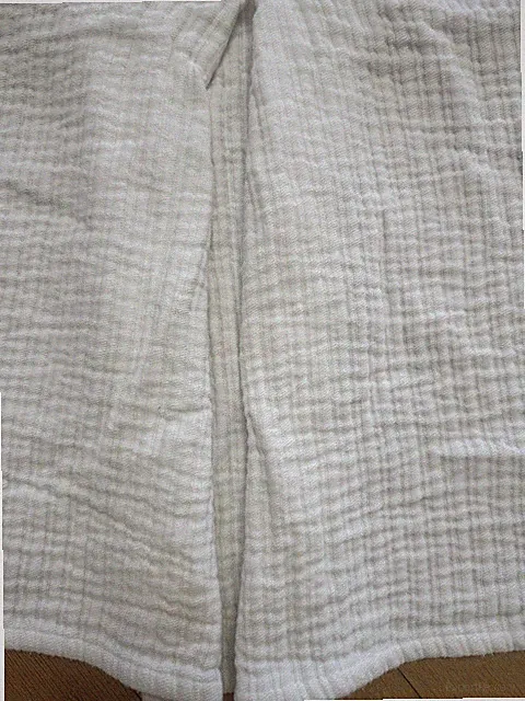 Peacock Alley Oasis Egyptian Cotton White Waffle Textured Bed skirt King 78x74