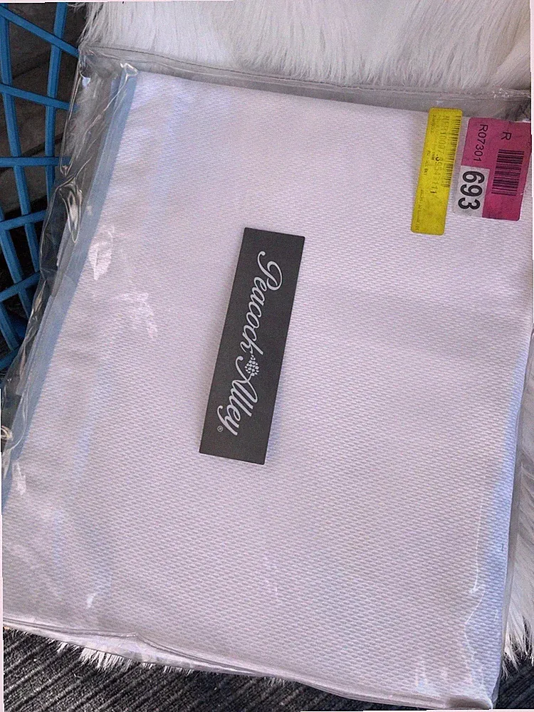 Peacock Alley Pique II Bed Skirt in Sky Light Blue | Queen | 100% Cotton $370