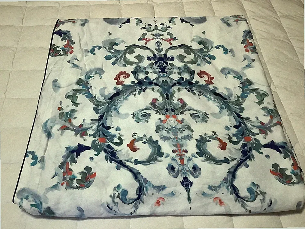 PEACOCK ALLEY Queen Duvet Cover Red White Blue