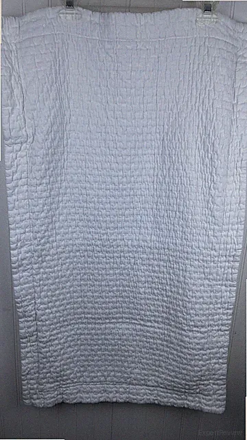 PEACOCK ALLEY Textured PILLOW SHAM White One King Size Quilted