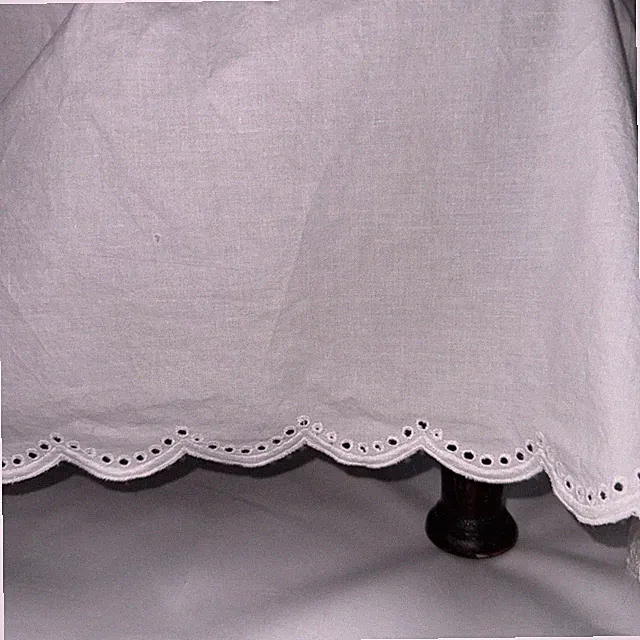Peacock Alley twin Bedskirt Cotton Portugal Eyelet 38x74 w/ 15” drop RV $250