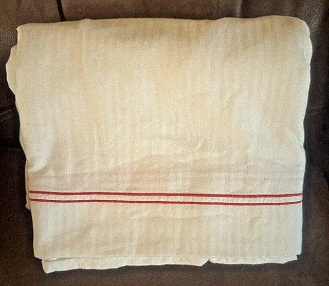 PEACOCK ALLEY WHITE WITH RED ACCENT DUVET COVER EGYPTIAN COTTON 80" X 94"
